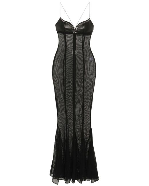 Ludovic de Saint Sernin Black Mermaid Maxi Dress
