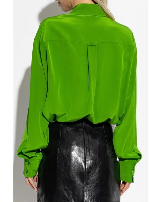Sportmax Green Silk Shirt