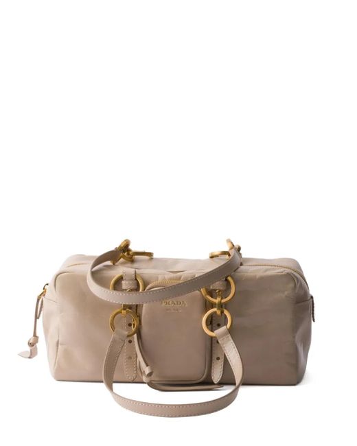 Prada Brown Dangle Tote Bag
