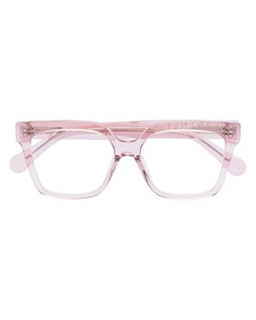 Stella McCartney Pink Square-Frame Optical Glasses