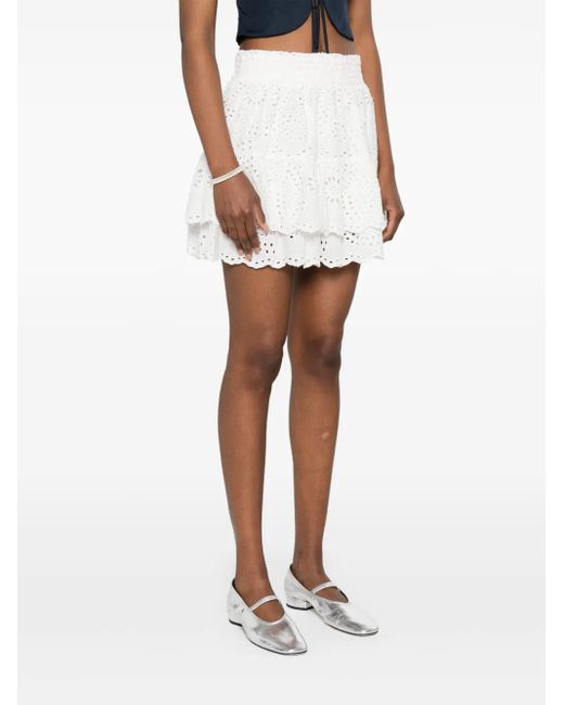 Mc2 Saint Barth White Cotton Skirt