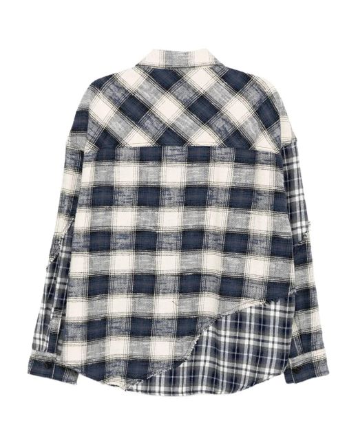 FIVE CM Gray Checked Shirt for men