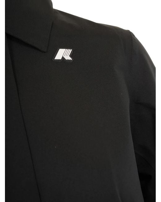 K-Way Black Barbra Belted Coat