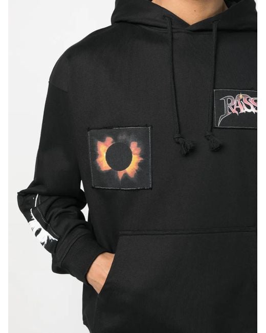 Rassvet (PACCBET) Black Drawstring Cotton Hoodie for men
