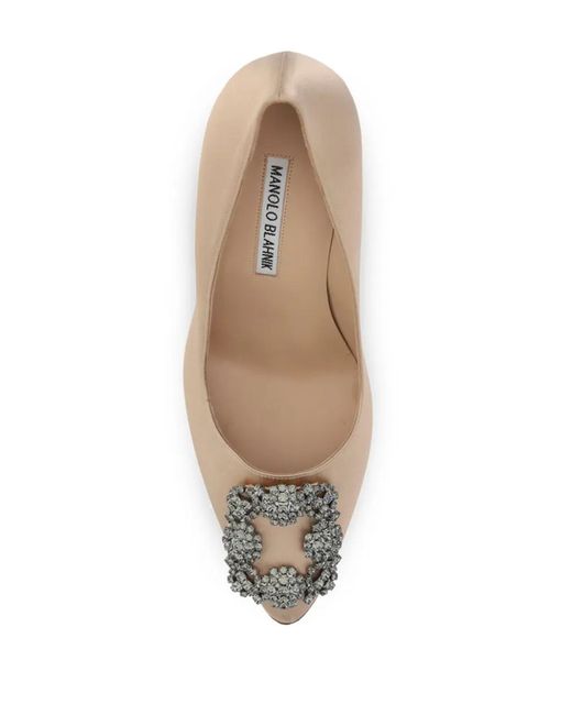 Manolo Blahnik Natural Hangisi Pumps