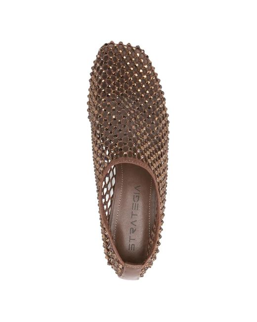 strategia shoes Brown Beaded Heeled Pumps