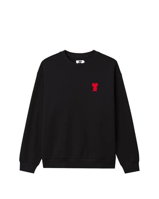 Izzue Black Heart-Patch Sweatshirt for men