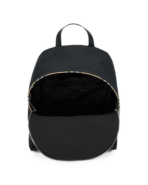 Burberry Black Check Trim Backpack for men