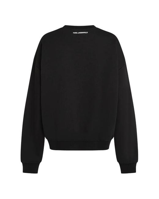 Karl Lagerfeld Black Ikon Choupette Muse Sweatshirt