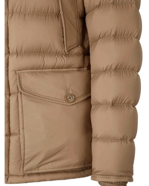 Moncler Brown Clunye Quilted Hooded Jacket for men
