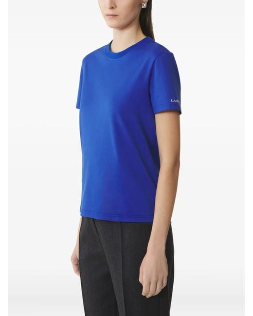 Lanvin Blue Tie-Detail Cotton T-Shirt