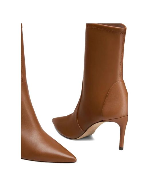 Stuart Weitzman Brown Stuart Power Ankle Boots