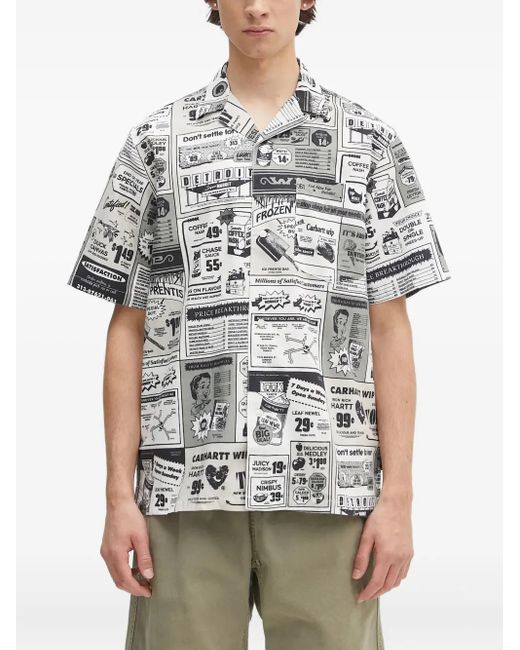 T-Shirt Imprimé À Manches Courtes Carhartt pour homme en coloris Gray