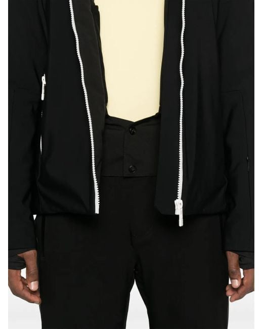 Fusalp Black Hooded Zip-Front Ski Jacket for men