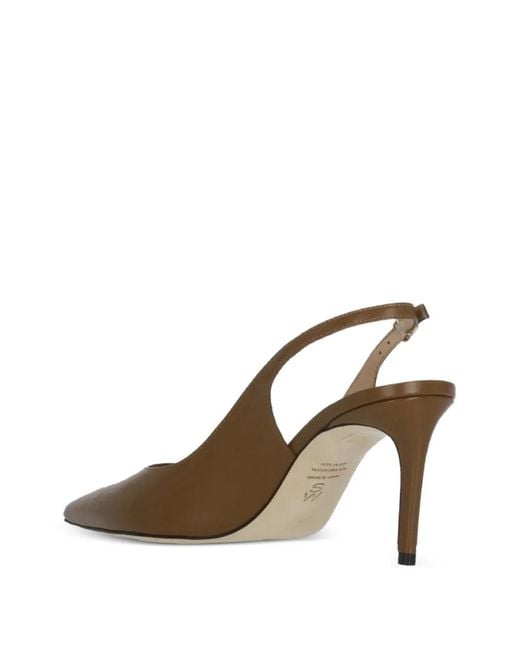 Stuart Weitzman Brown Power Slingback Pumps
