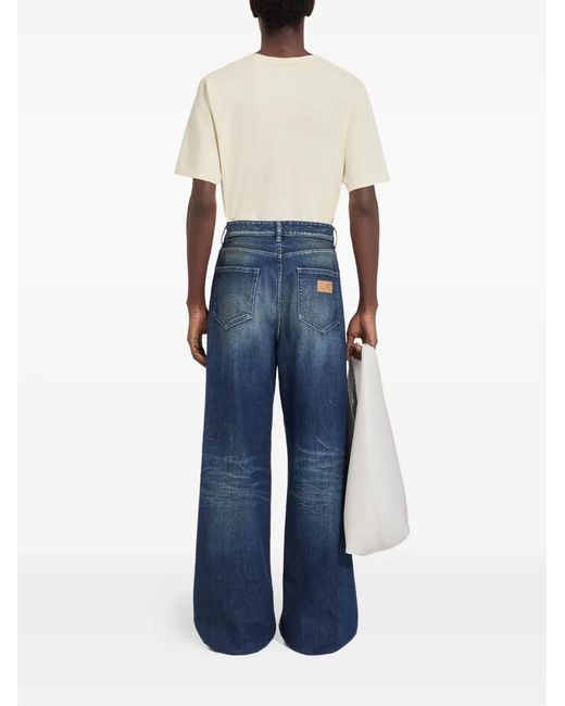 MM6 by Maison Margiela Blue Five-Pocket Trousers for men