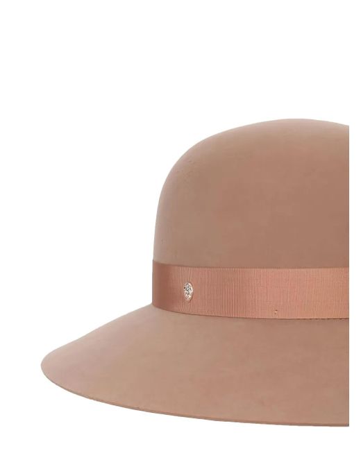 Helen Kaminski Pink Bow-Detail Cotton Hat