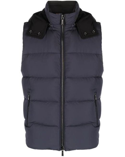 Moorer Gefütterte Weste Mit Stehkragen in Blue für Herren