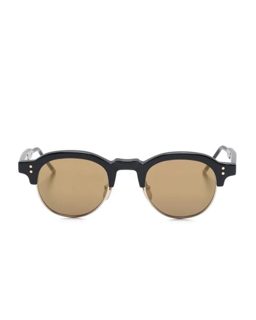 Thom Browne Black Round-Frame Sunglasses