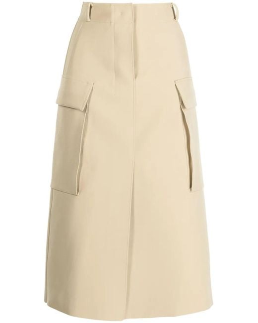 JNBY Natural High-Waist Midi Skirt