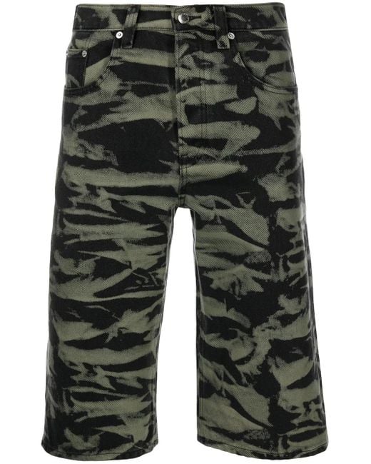 Alexander Wang Green Camouflage Knee-Length Shorts