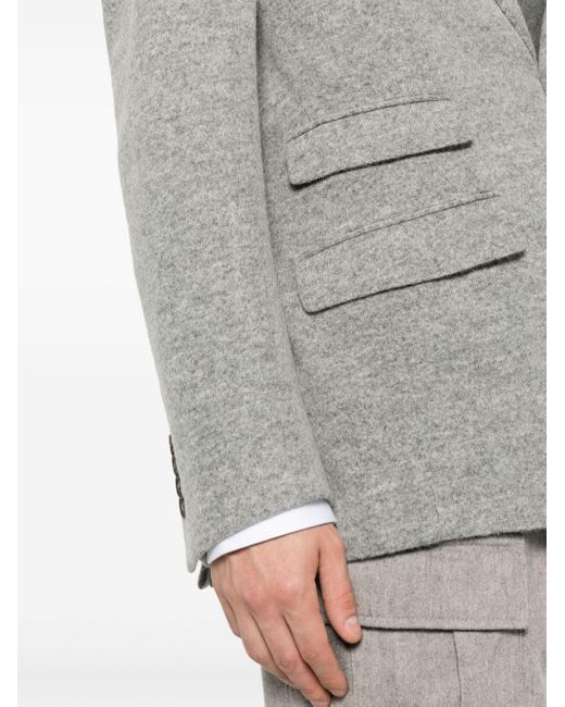 Eleventy Gray Alpaca Wool-blend Blazer for men