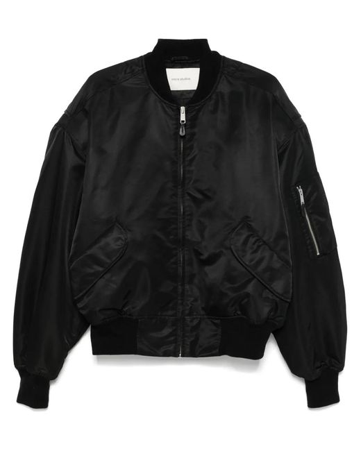 Entire studios Black Broad Bomber Jacket