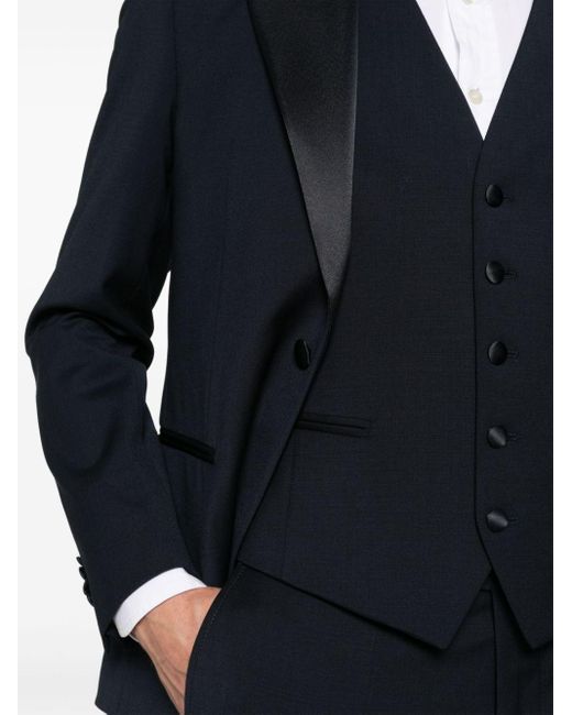 Manuel Ritz Blue Single-breasted Suit for men