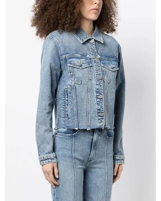Le Jean Blue Button-Down Fastening Denim Jacket