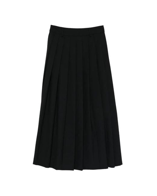 IVORY PARIS Plooirok in het Black
