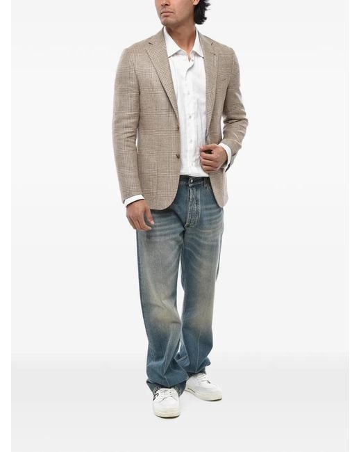 Corneliani Natural Gate Check Blazer for men