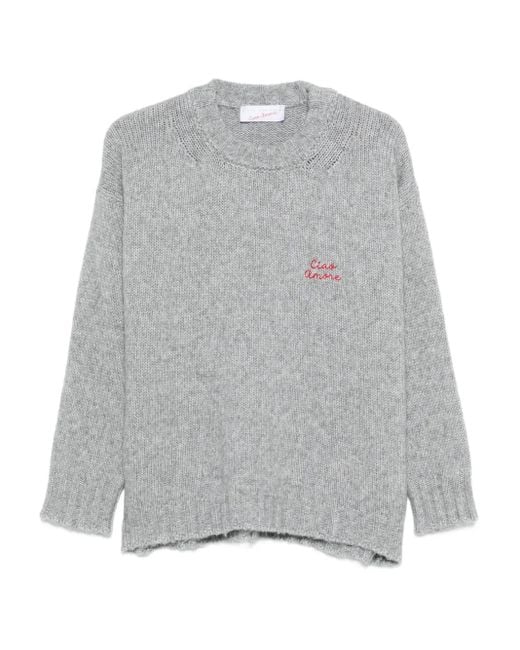 Pull À Col Rond Giada Benincasa en coloris Gray