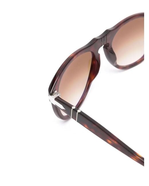 Persol Brown Tortoiseshell Round-Frame Sunglasses