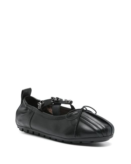 Simone Rocha Black Grip Ballet Flats
