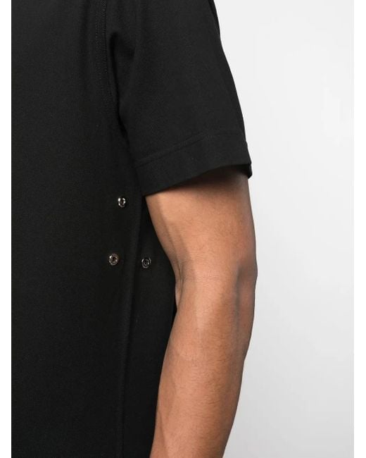 Givenchy Black Half-Zip Cotton Polo Top for men