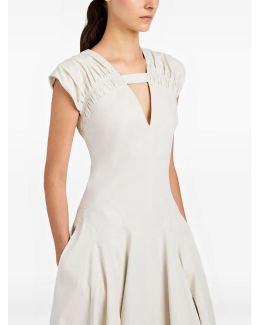 Proenza Schouler White Manoela Cut-Out Midi Dress