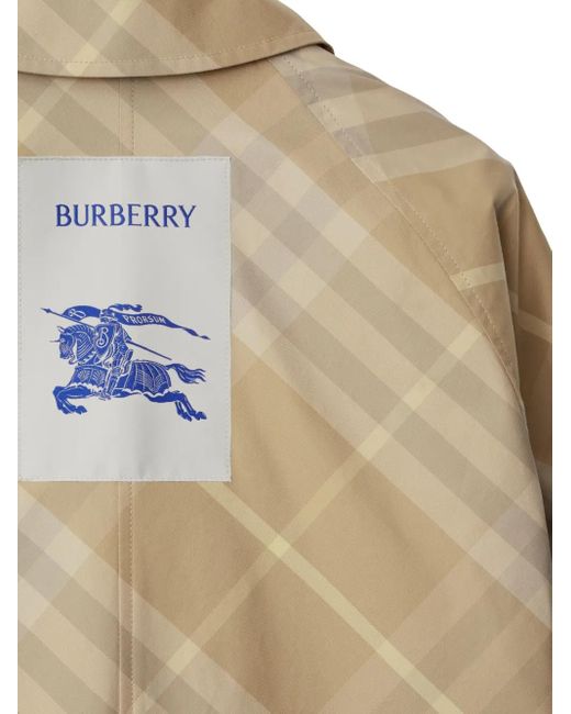 Burberry Natural Wendbarer Car Mantel Mit Karomuster