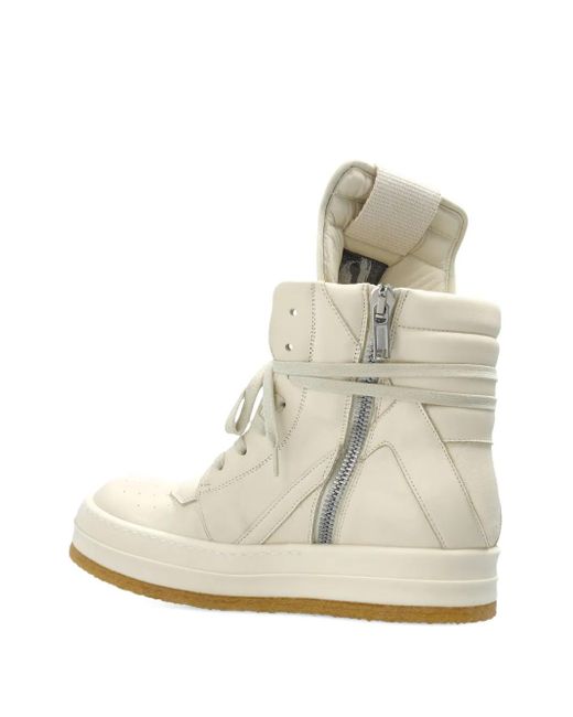 Rick Owens Natural Geobasket Sneakers