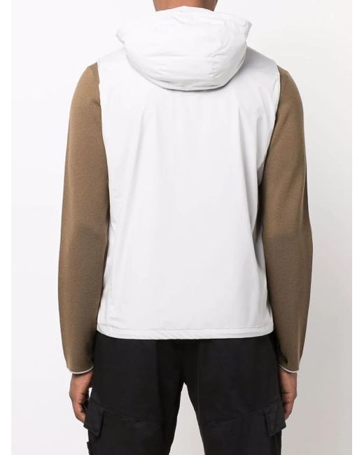 Herno White Detachable-Hood Zip-Up Vest for men