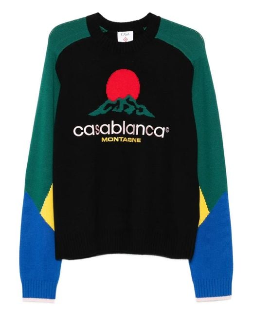 Casablanca Black Logo-Embroidered Sweater for men