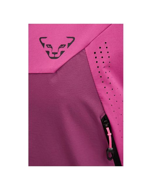 Dynafit Pink Transalper Dynastretch Logo-Print Panelled Jacket