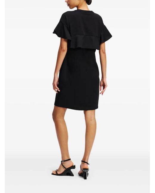 Karl Lagerfeld Black Signature T-Shirt Dress
