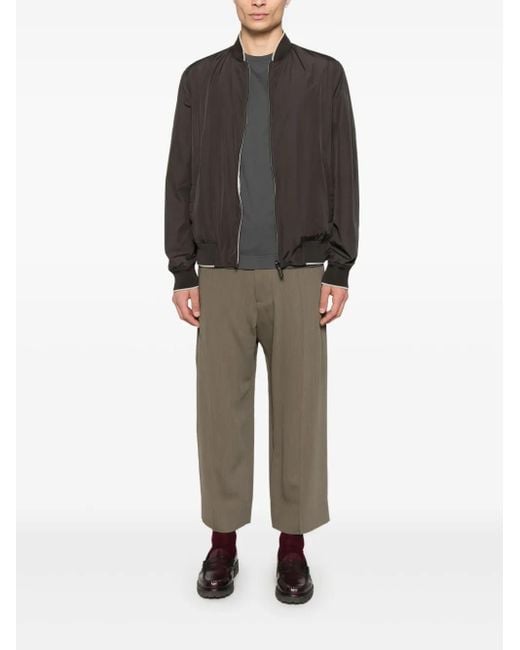 Canali Black Reversible Bomber Jacket for men