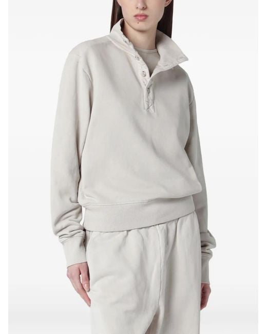 Entire studios White Button-Up Collar Sweater