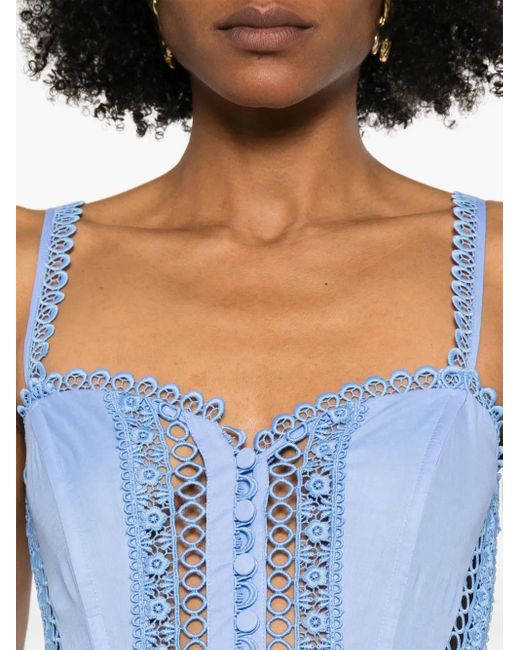 Charo Ruiz Blue Dafelle Long Dress
