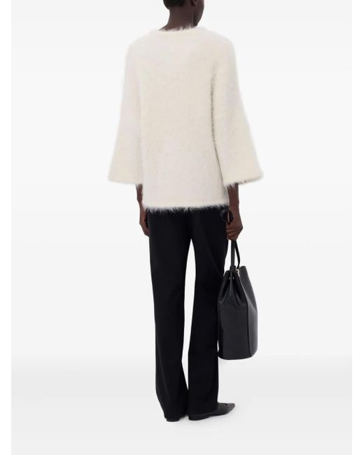 Loulou de Saison White Bell-Sleeve Sweater