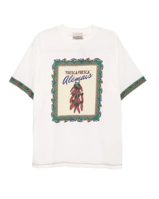ALÉMAIS Katerina Chili Tシャツ White
