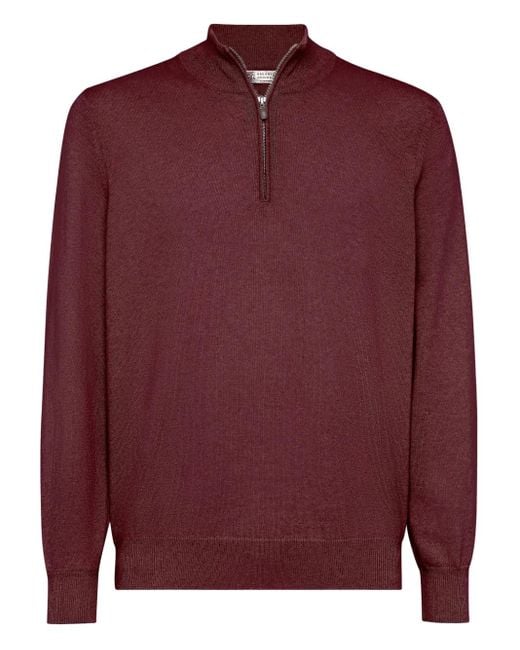 Pull En Cachemire Brunello Cucinelli pour homme en coloris Red