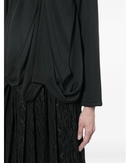 T-Shirt À Design Plissé Comme des Garçons en coloris Black