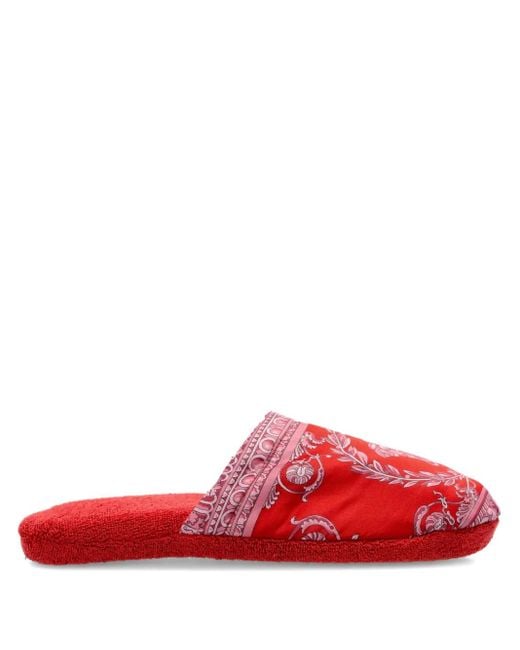 Versace Red I Baroque Slippers